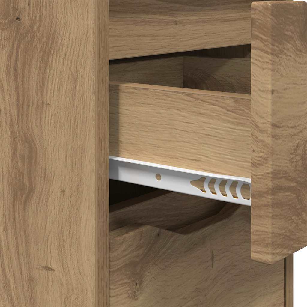 vidaXL Nachttisch Artisan-Eiche 30,5 x 30 x 43 cm Holzwerkstoff