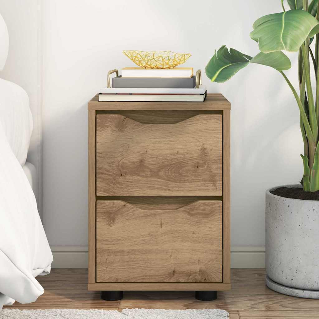 vidaXL Nachttisch Artisan-Eiche 30,5 x 30 x 43 cm Holzwerkstoff