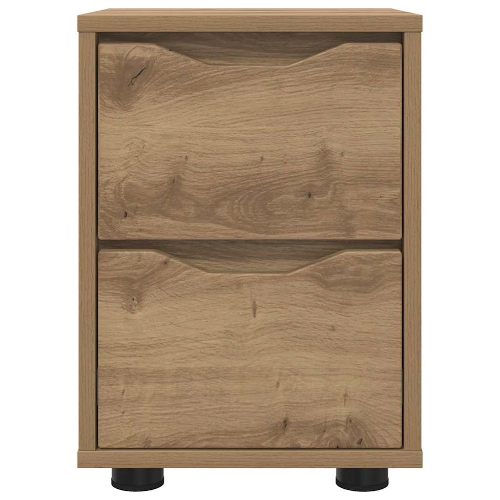 vidaXL Nachttisch Artisan-Eiche 30,5 x 30 x 43 cm Holzwerkstoff