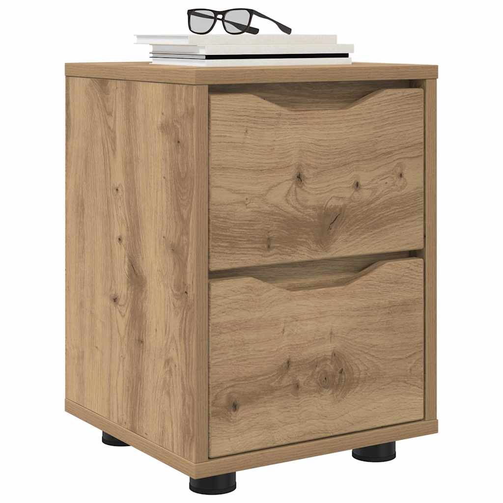 vidaXL Nachttisch Artisan-Eiche 30,5 x 30 x 43 cm Holzwerkstoff