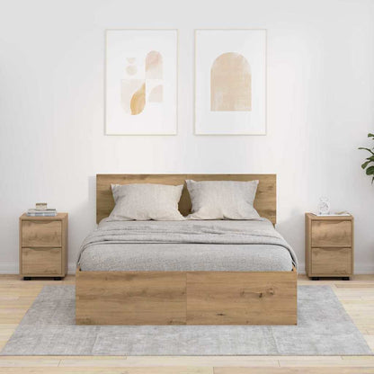 vidaXL Nachttische 2 pcs Artisan-Eiche 30,5 x 30 x 43 cm Holzwerkstoff