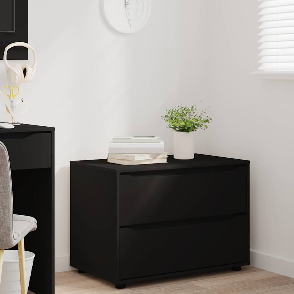 vidaXL Aufbewahrungsschrank Schwarz 80 x 48 x 57 cm Holzwerkstoff