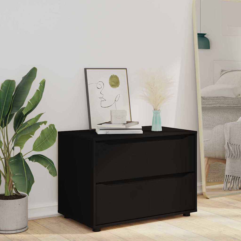 vidaXL Aufbewahrungsschrank Schwarz 80 x 48 x 57 cm Holzwerkstoff