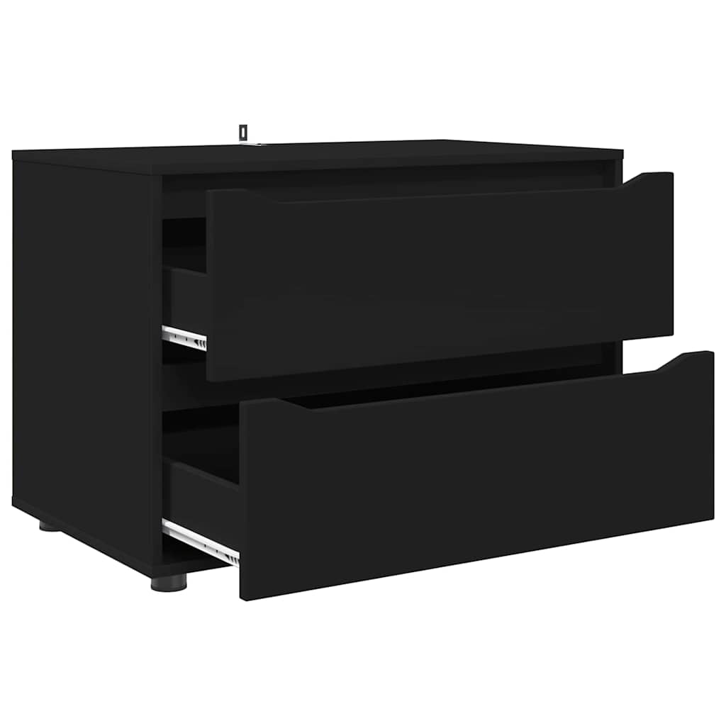 vidaXL Aufbewahrungsschrank Schwarz 80 x 48 x 57 cm Holzwerkstoff