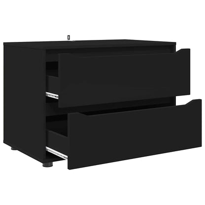 vidaXL Aufbewahrungsschrank Schwarz 80 x 48 x 57 cm Holzwerkstoff