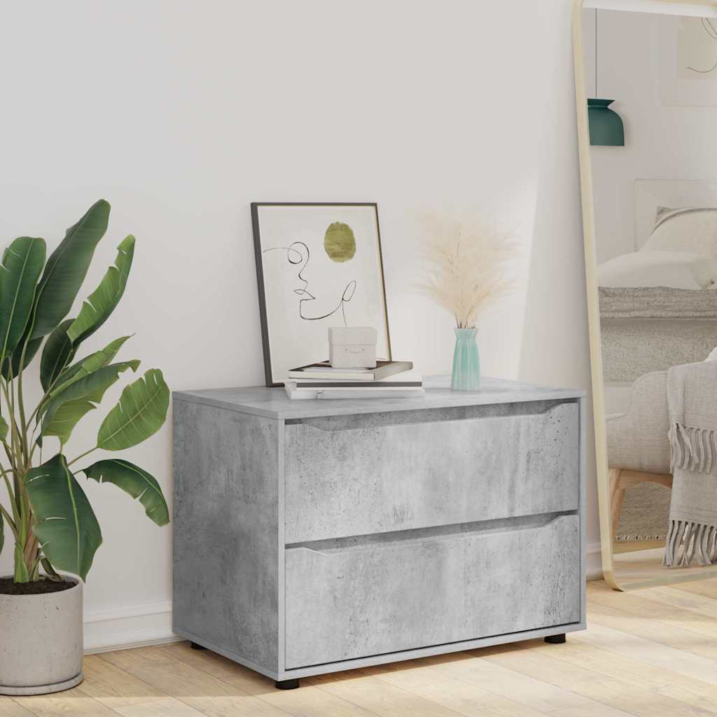 vidaXL Aufbewahrungsschrank Beton Grau 80 x 48 x 57 cm Holzwerkstoff