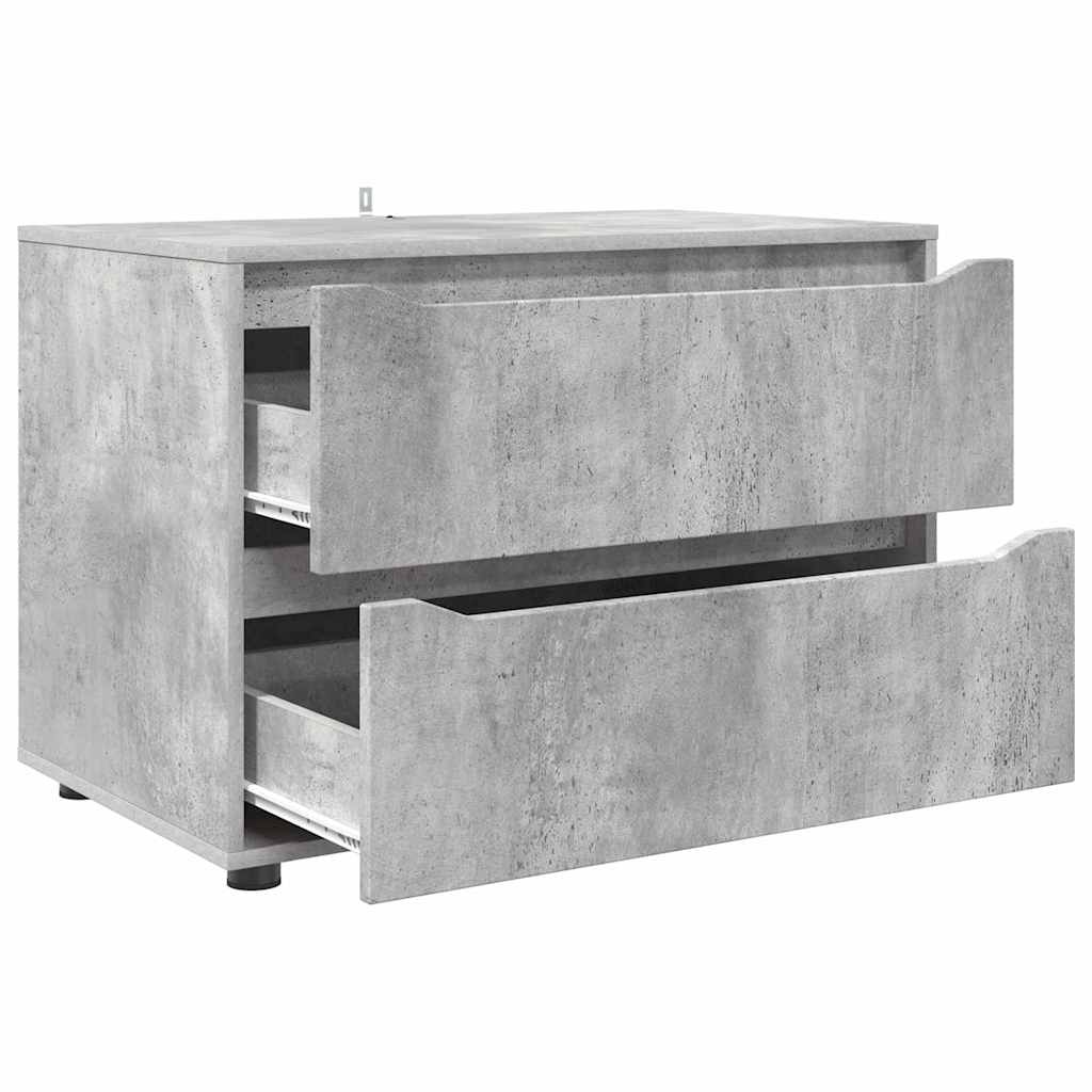 vidaXL Aufbewahrungsschrank Beton Grau 80 x 48 x 57 cm Holzwerkstoff