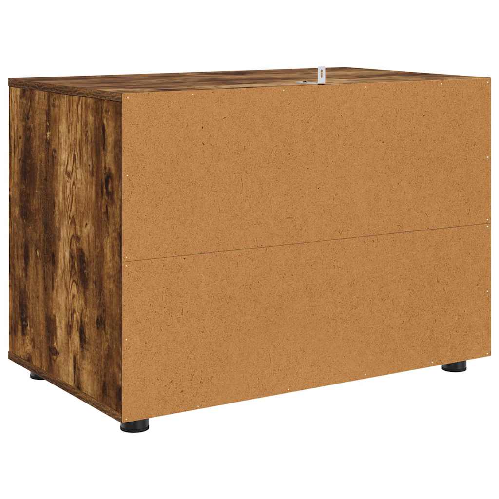 vidaXL Aufbewahrungsschrank Geräucherte Eiche 80 x 48 x 57 cm