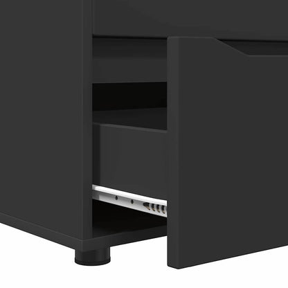 vidaXL Aufbewahrungsschrank Schwarz 60 x 48 x 57 cm Holzwerkstoff