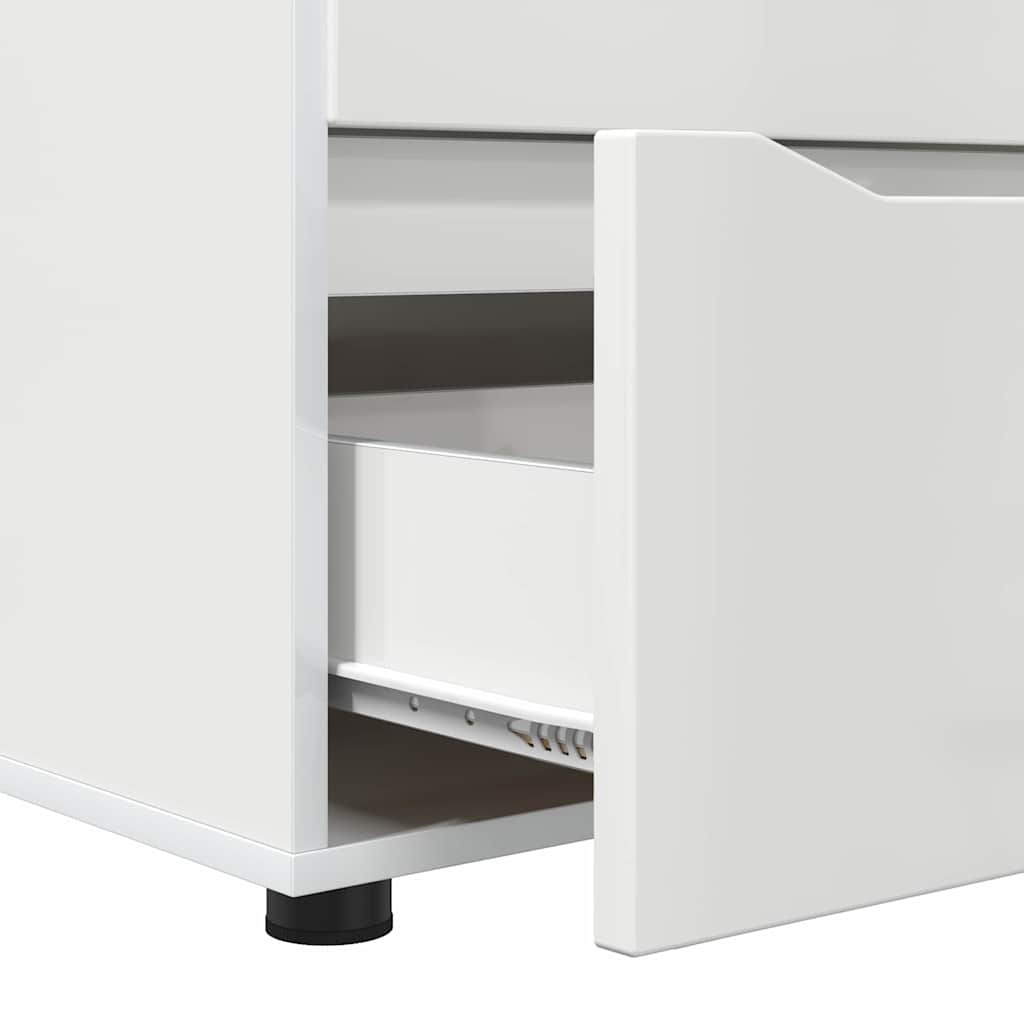 vidaXL Aufbewahrungsschrank Hochglanz Weiß 60 x 48 x 57 cm