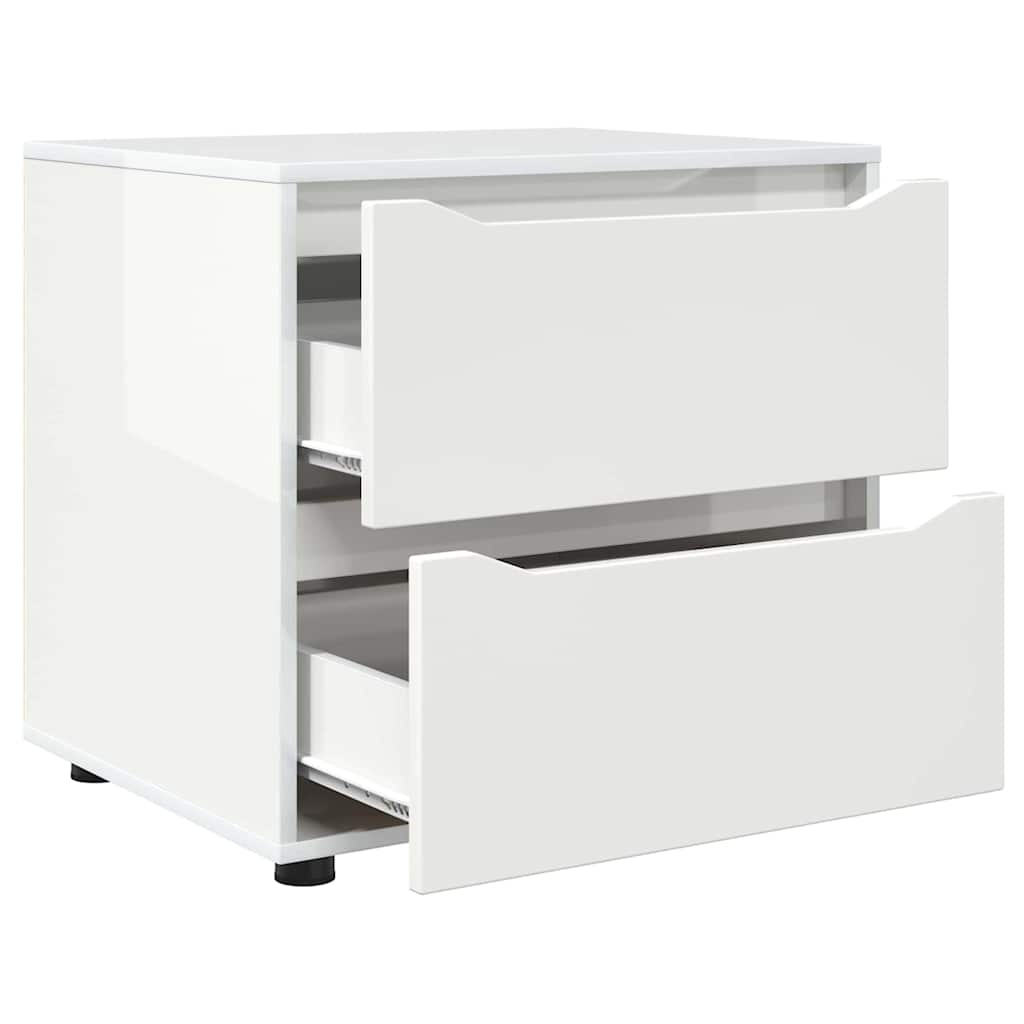 vidaXL Aufbewahrungsschrank Hochglanz Weiß 60 x 48 x 57 cm