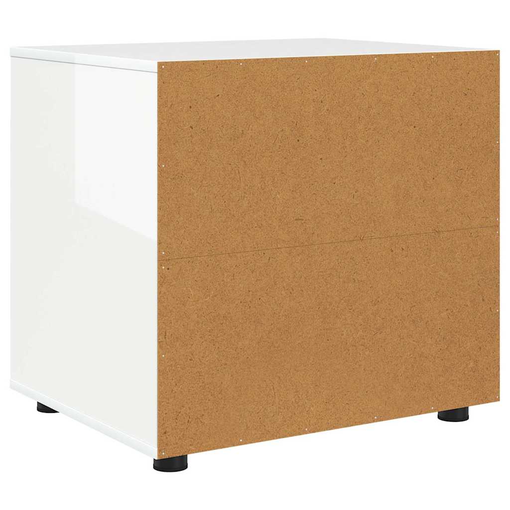 vidaXL Aufbewahrungsschrank Hochglanz Weiß 60 x 48 x 57 cm