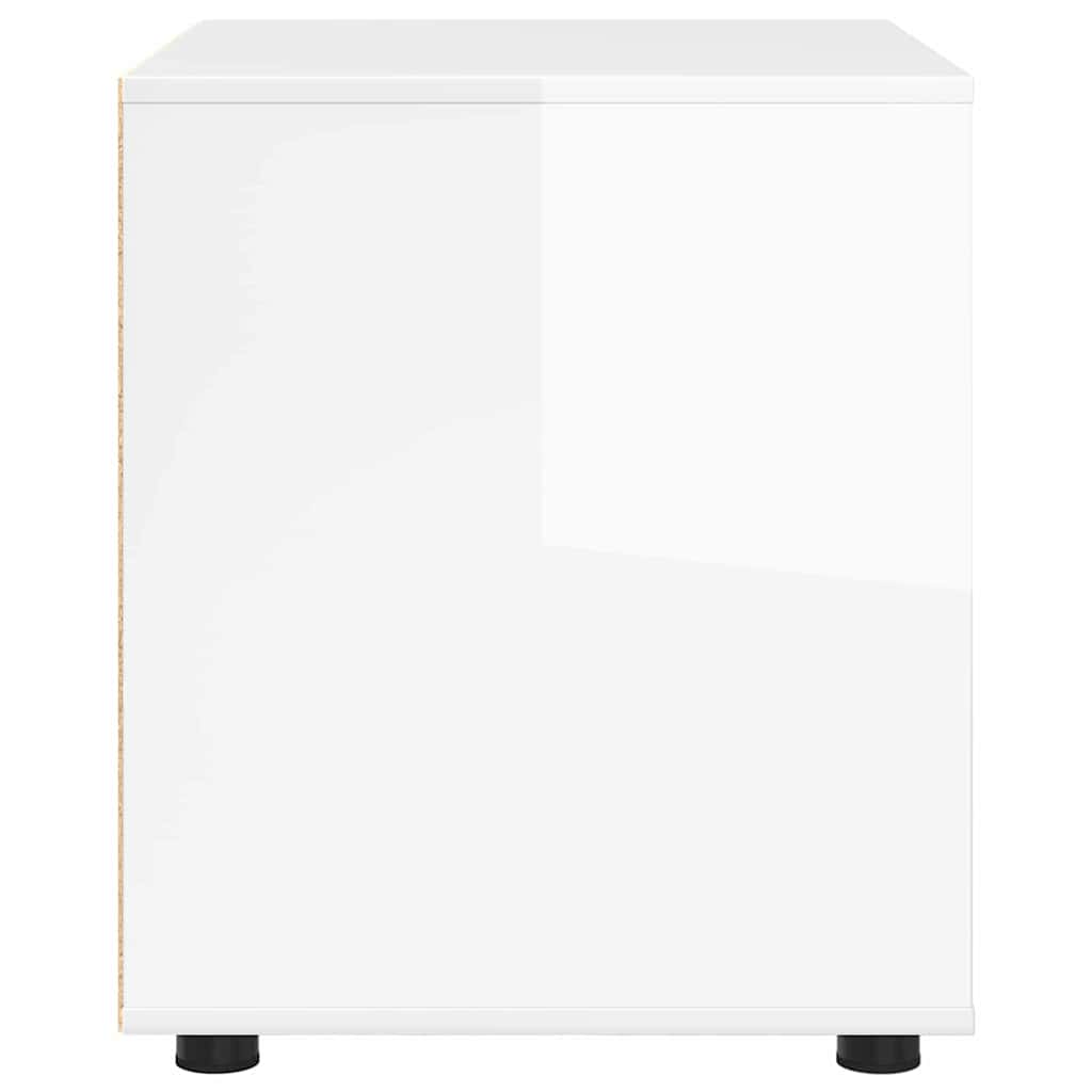 vidaXL Aufbewahrungsschrank Hochglanz Weiß 60 x 48 x 57 cm