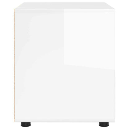 vidaXL Aufbewahrungsschrank Hochglanz Weiß 60 x 48 x 57 cm