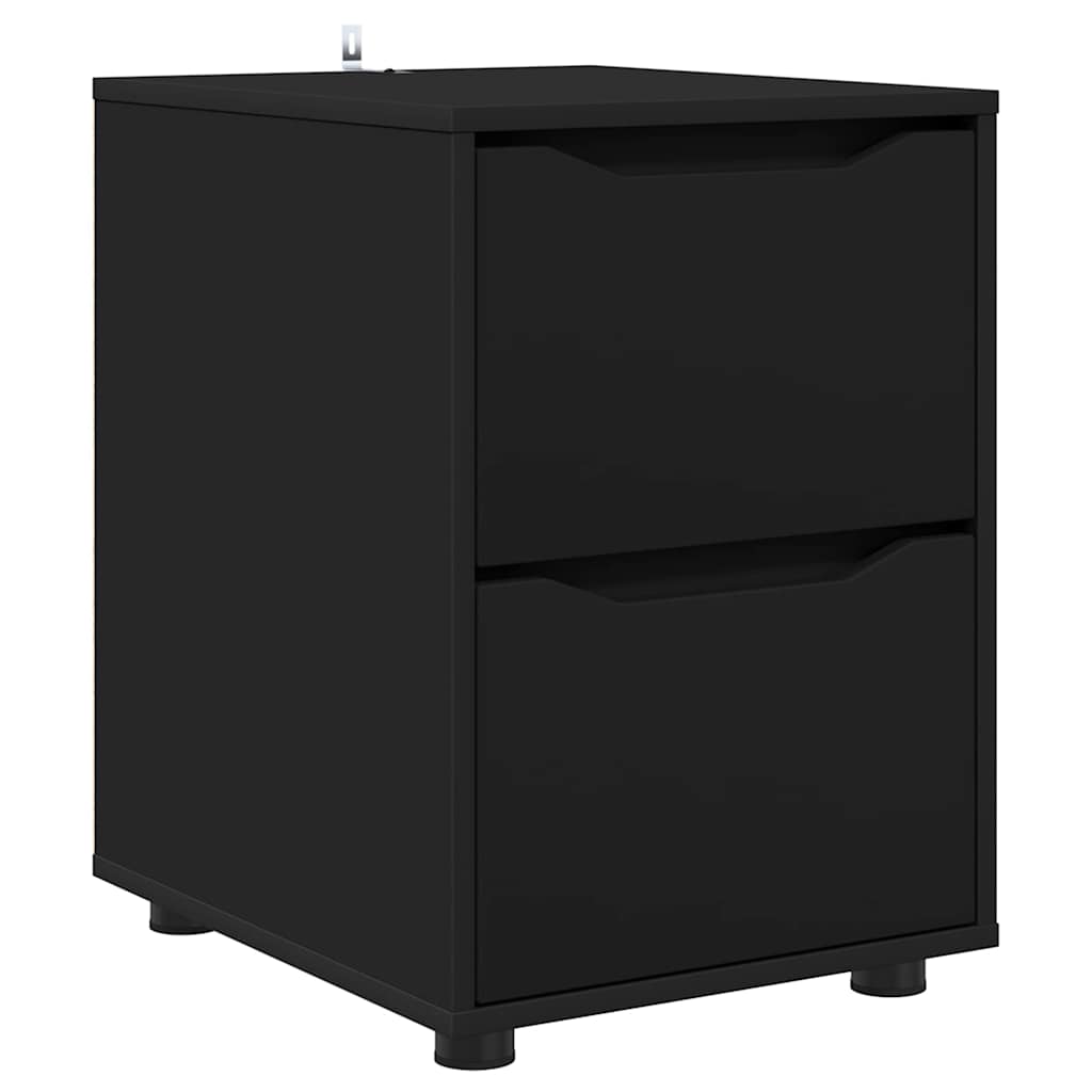 vidaXL Aufbewahrungsschrank Schwarz 40 x 48 x 57 cm Holzwerkstoff