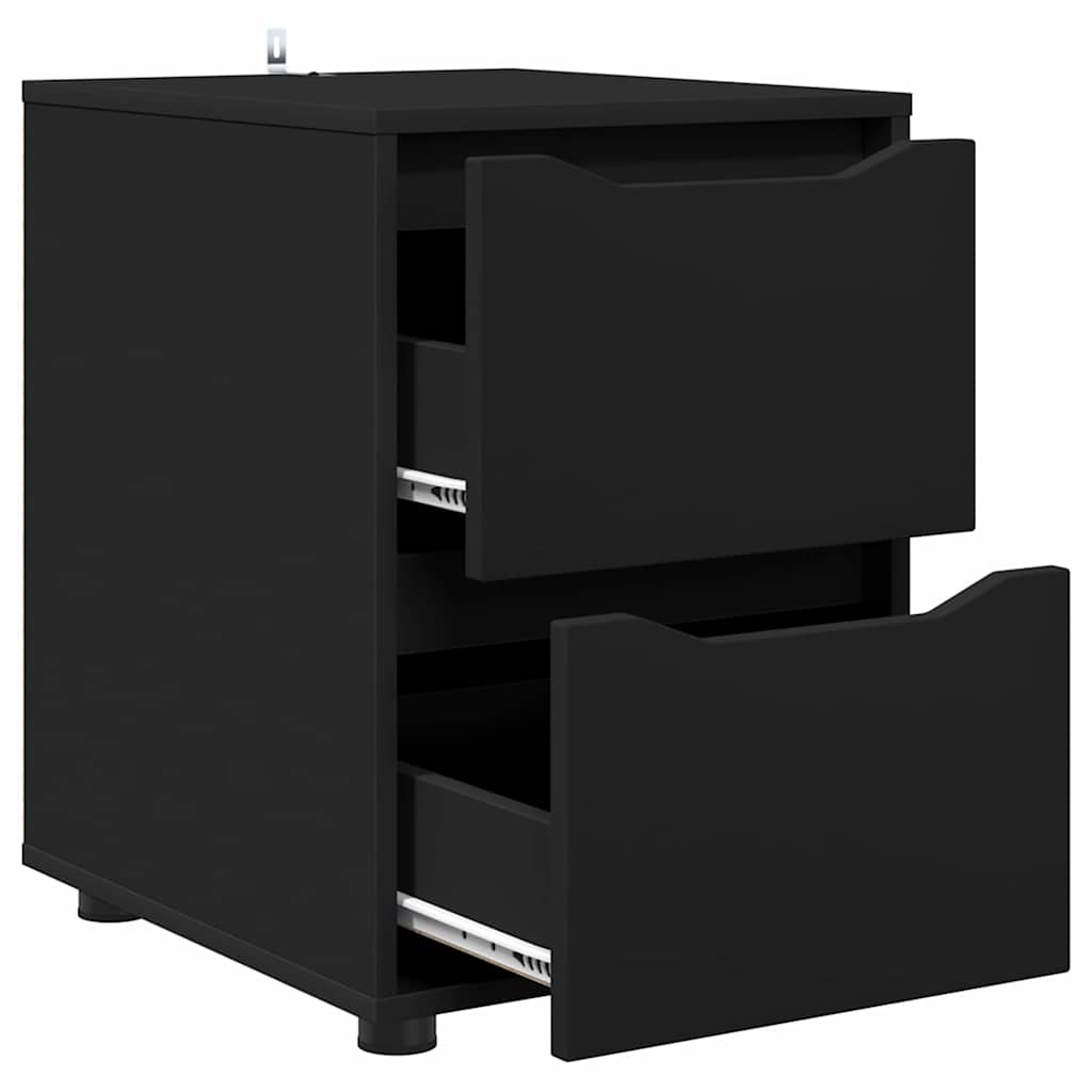 vidaXL Aufbewahrungsschrank Schwarz 40 x 48 x 57 cm Holzwerkstoff