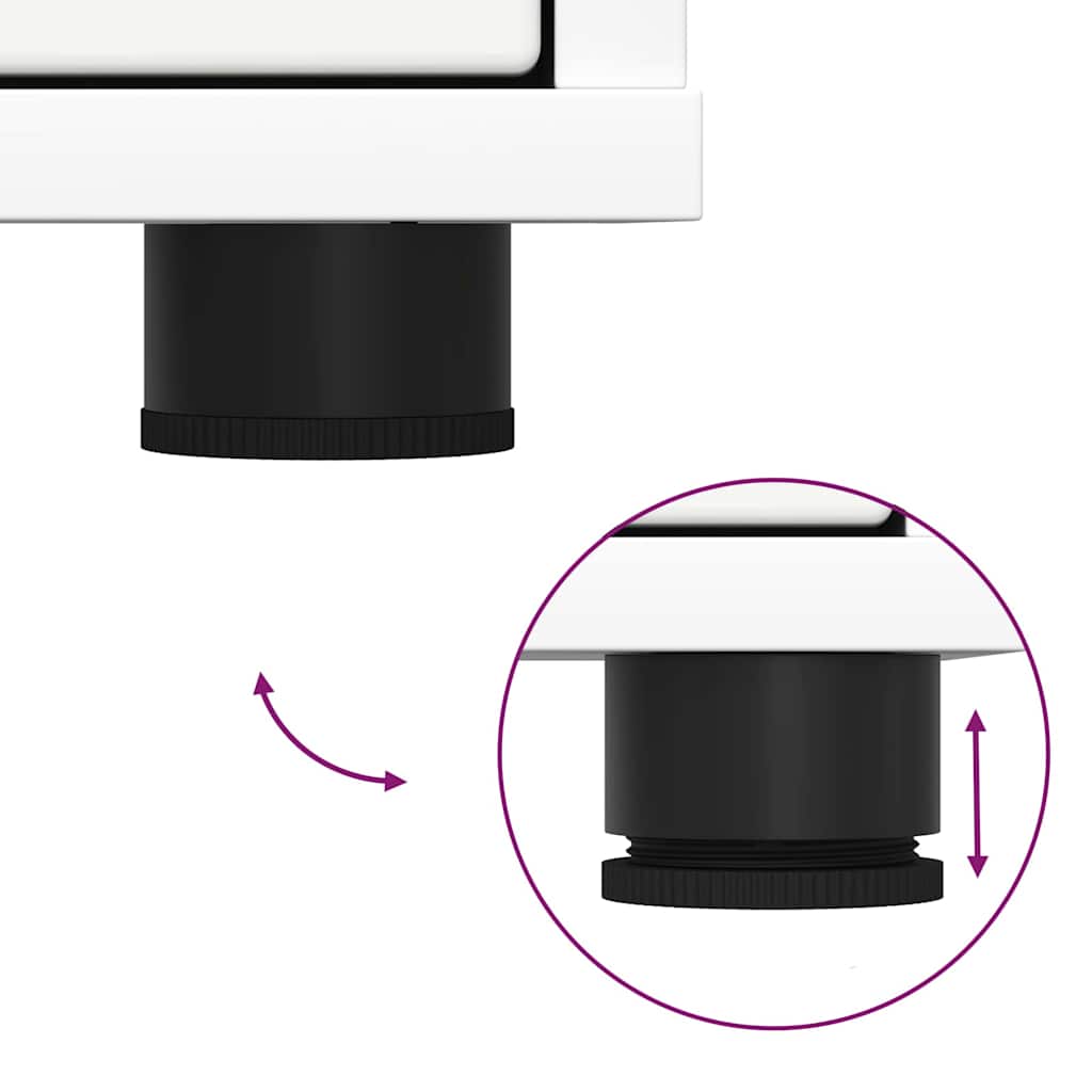 Aufbewahrungsschrank Hochglanz Weiß 40 x 48 x 57 cm