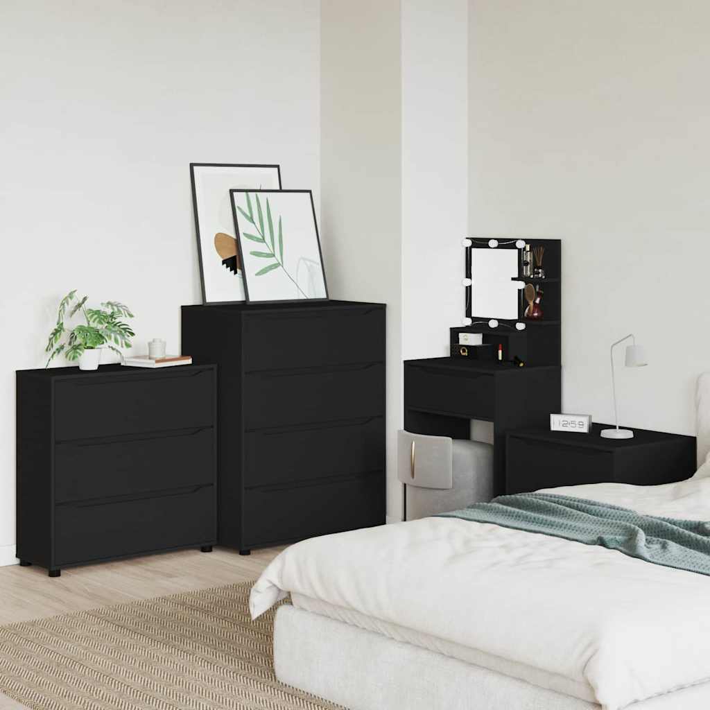 vidaXL Aufbewahrungsschrank Schwarz 80 x 31 x 81 cm Holzwerkstoff