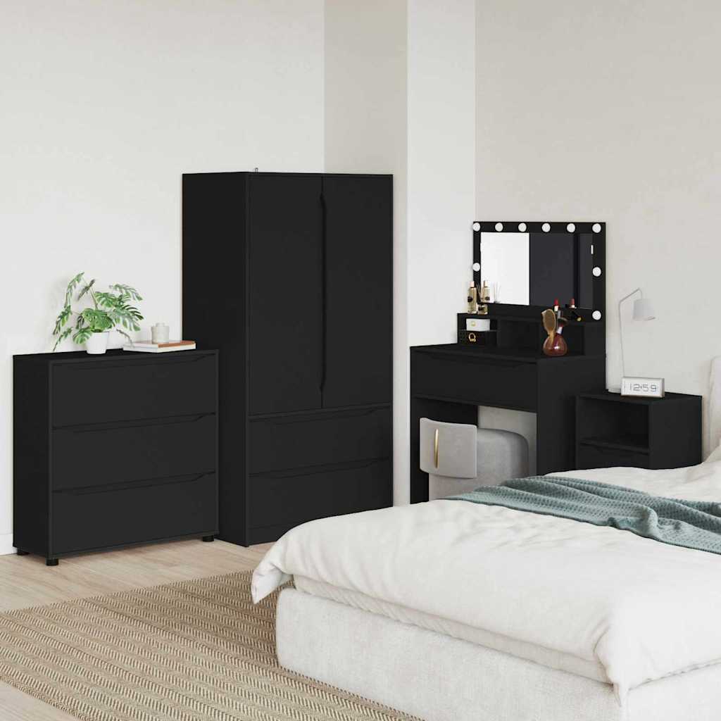 vidaXL Aufbewahrungsschrank Schwarz 80 x 31 x 81 cm Holzwerkstoff