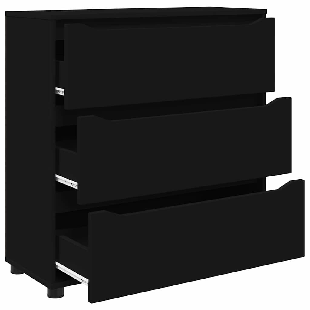 vidaXL Aufbewahrungsschrank Schwarz 80 x 31 x 81 cm Holzwerkstoff