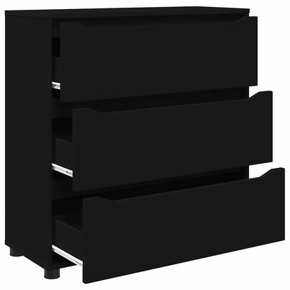 vidaXL Aufbewahrungsschrank Schwarz 80 x 31 x 81 cm Holzwerkstoff