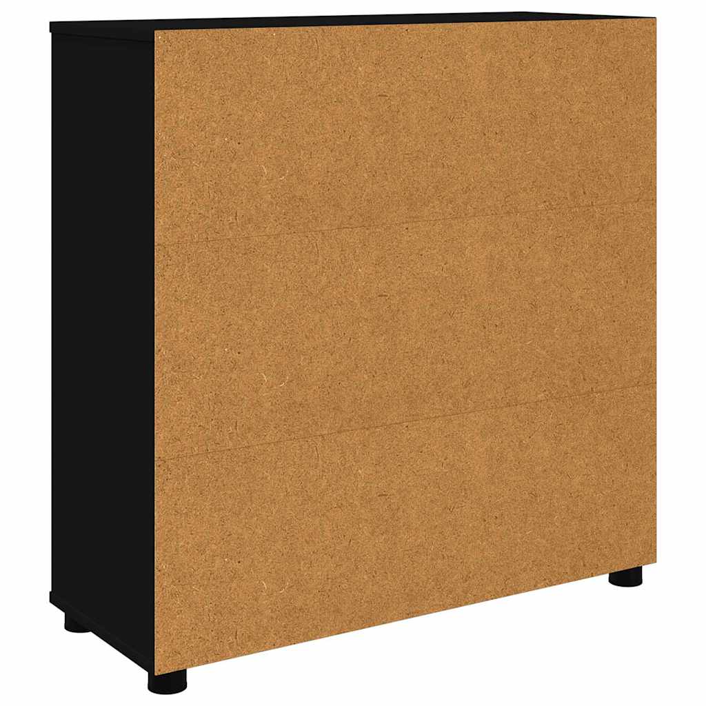 vidaXL Aufbewahrungsschrank Schwarz 80 x 31 x 81 cm Holzwerkstoff