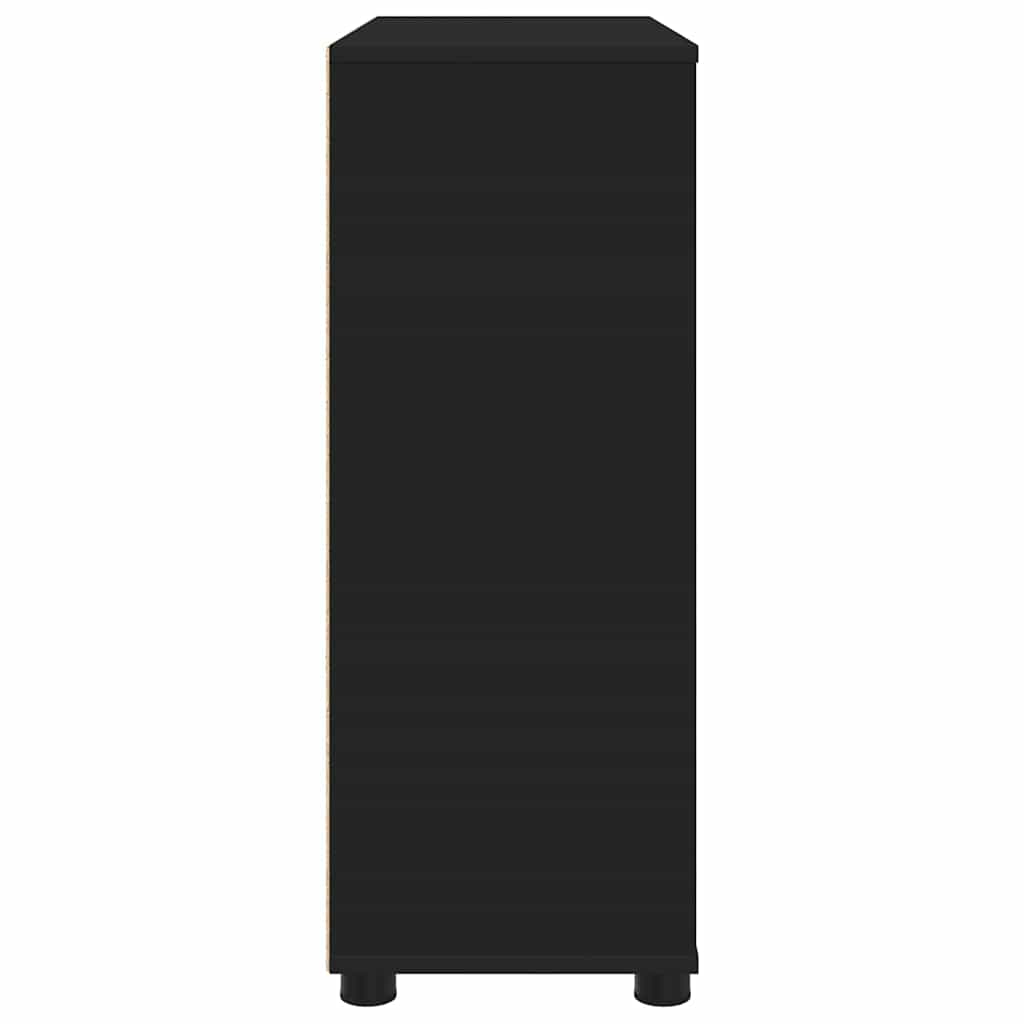 vidaXL Aufbewahrungsschrank Schwarz 80 x 31 x 81 cm Holzwerkstoff