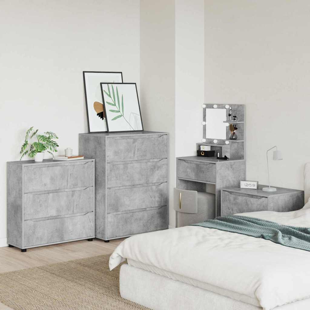 vidaXL Aufbewahrungsschrank Beton Grau 80 x 31 x 81 cm Holzwerkstoff