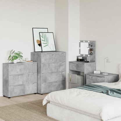 vidaXL Aufbewahrungsschrank Beton Grau 80 x 31 x 81 cm Holzwerkstoff