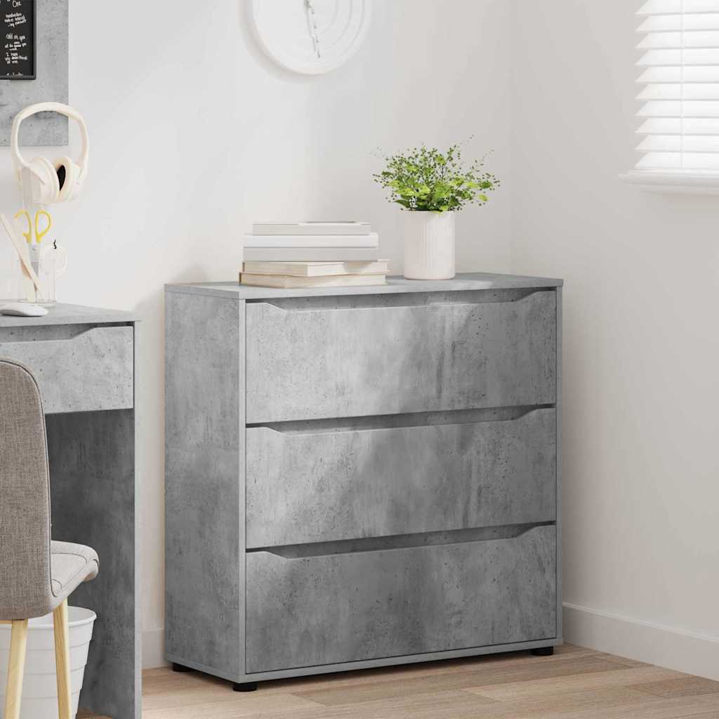 vidaXL Aufbewahrungsschrank Beton Grau 80 x 31 x 81 cm Holzwerkstoff