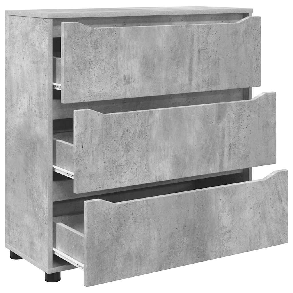 vidaXL Aufbewahrungsschrank Beton Grau 80 x 31 x 81 cm Holzwerkstoff