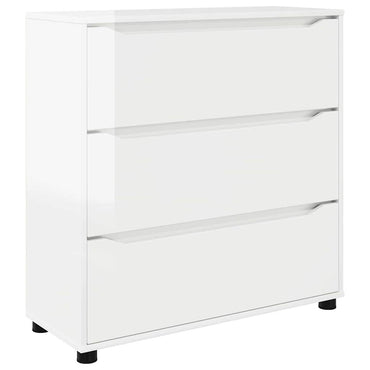 vidaXL Aufbewahrungsschrank Hochglanz Weiß 80 x 31 x 81 cm