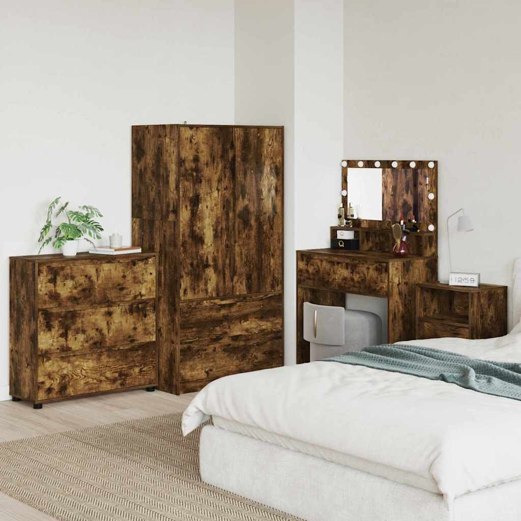 vidaXL Aufbewahrungsschrank Geräucherte Eiche 80 x 31 x 81 cm
