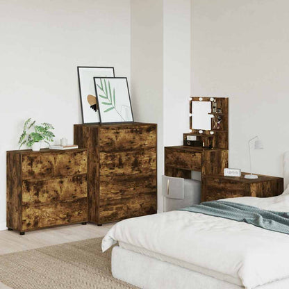 vidaXL Aufbewahrungsschrank Geräucherte Eiche 80 x 31 x 81 cm