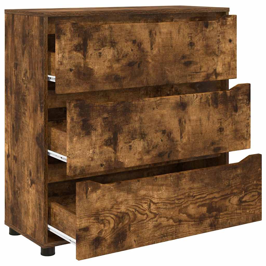 vidaXL Aufbewahrungsschrank Geräucherte Eiche 80 x 31 x 81 cm