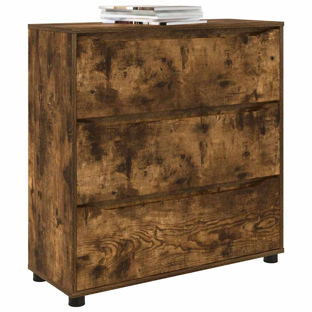 vidaXL Aufbewahrungsschrank Geräucherte Eiche 80 x 31 x 81 cm