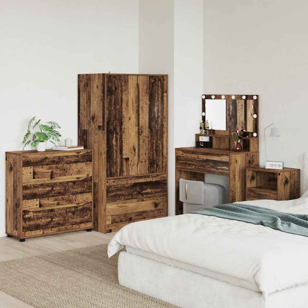 vidaXL Aufbewahrungsschrank Altholz 80 x 31 x 81 cm Holzwerkstoff