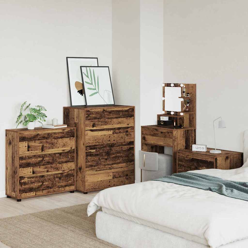 vidaXL Aufbewahrungsschrank Altholz 80 x 31 x 81 cm Holzwerkstoff