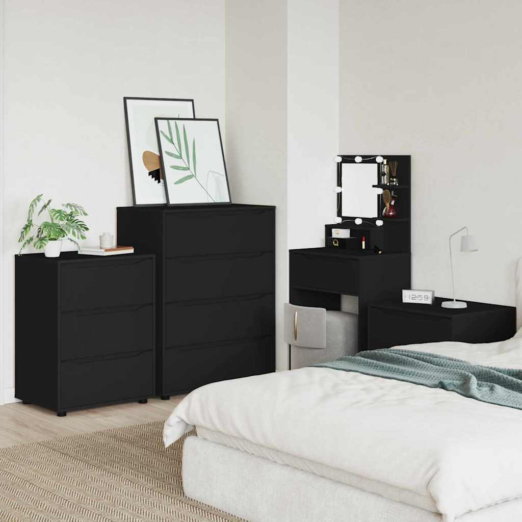 vidaXL Aufbewahrungsschrank Schwarz 60 x 48 x 81 cm Holzwerkstoff