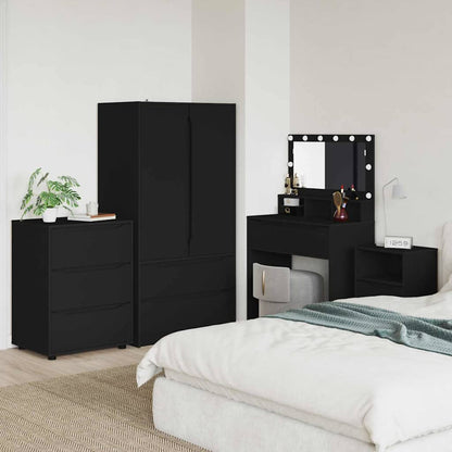 vidaXL Aufbewahrungsschrank Schwarz 60 x 48 x 81 cm Holzwerkstoff