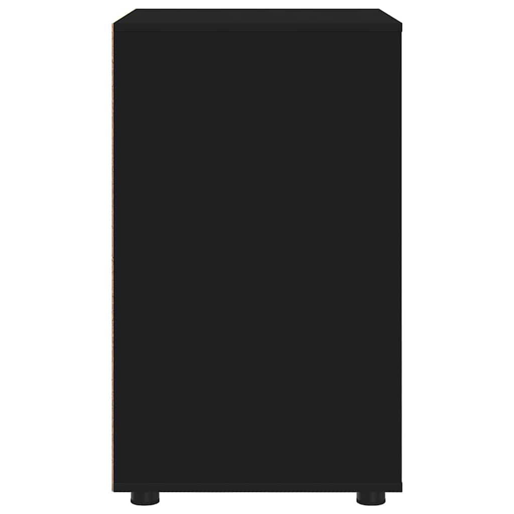 vidaXL Aufbewahrungsschrank Schwarz 60 x 48 x 81 cm Holzwerkstoff