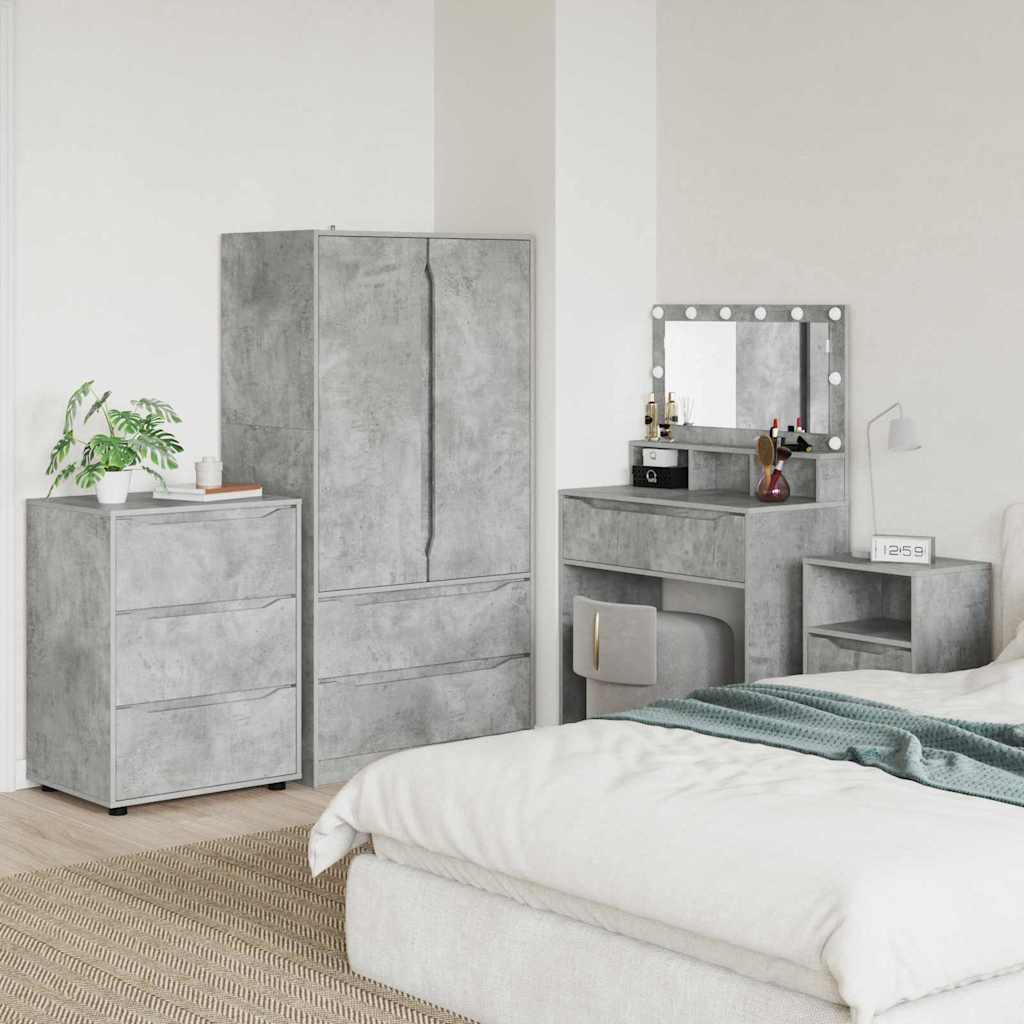 vidaXL Aufbewahrungsschrank Beton Grau 60 x 48 x 81 cm Holzwerkstoff