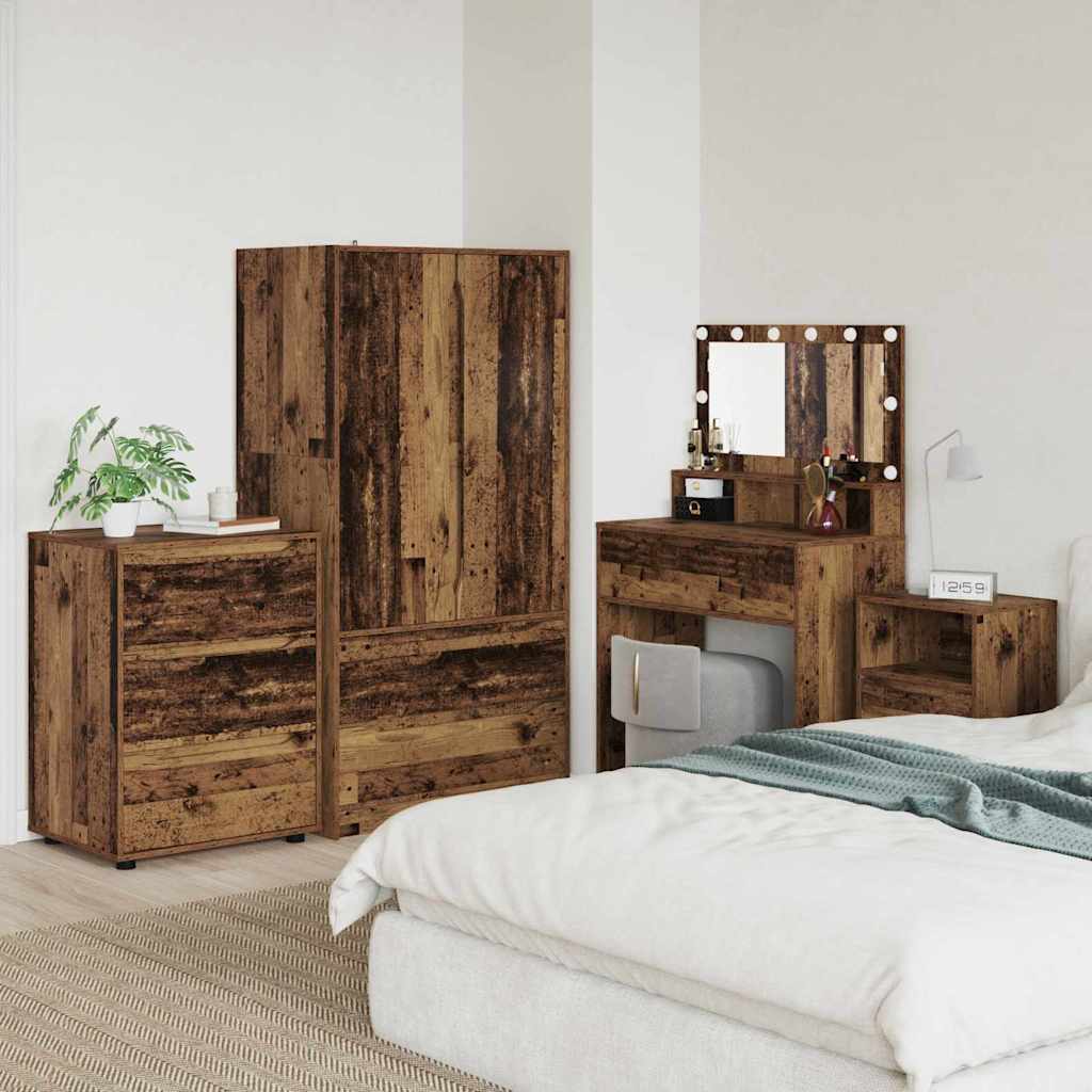 vidaXL Aufbewahrungsschrank Altholz 60 x 48 x 81 cm Holzwerkstoff