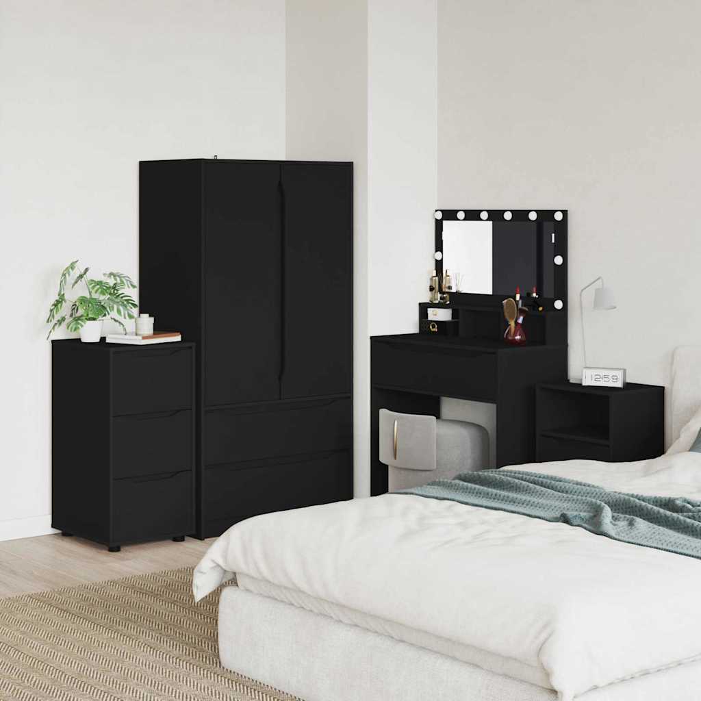 vidaXL Aufbewahrungsschrank Schwarz 40 x 48 x 81 cm Holzwerkstoff