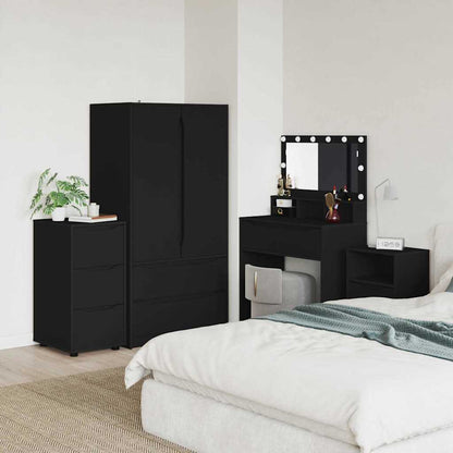 vidaXL Aufbewahrungsschrank Schwarz 40 x 48 x 81 cm Holzwerkstoff