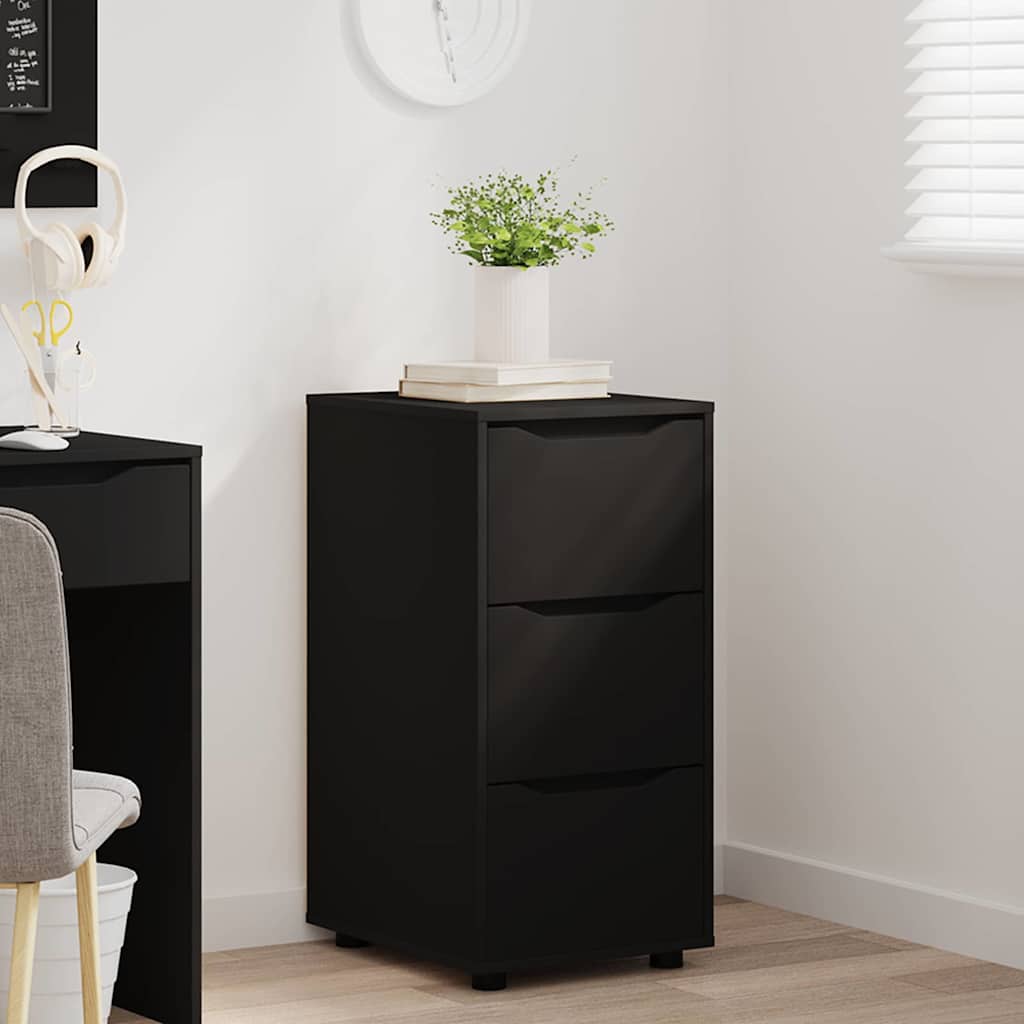 vidaXL Aufbewahrungsschrank Schwarz 40 x 48 x 81 cm Holzwerkstoff