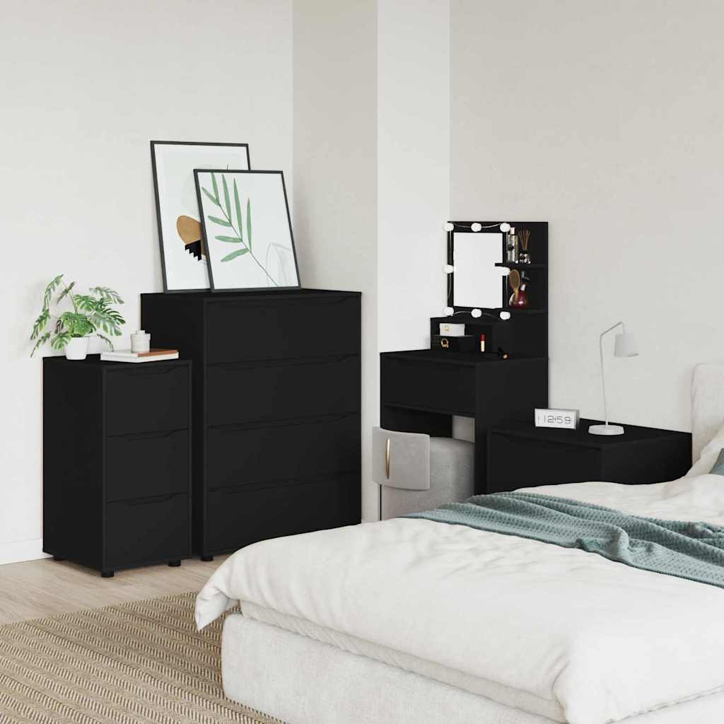 vidaXL Aufbewahrungsschrank Schwarz 40 x 48 x 81 cm Holzwerkstoff