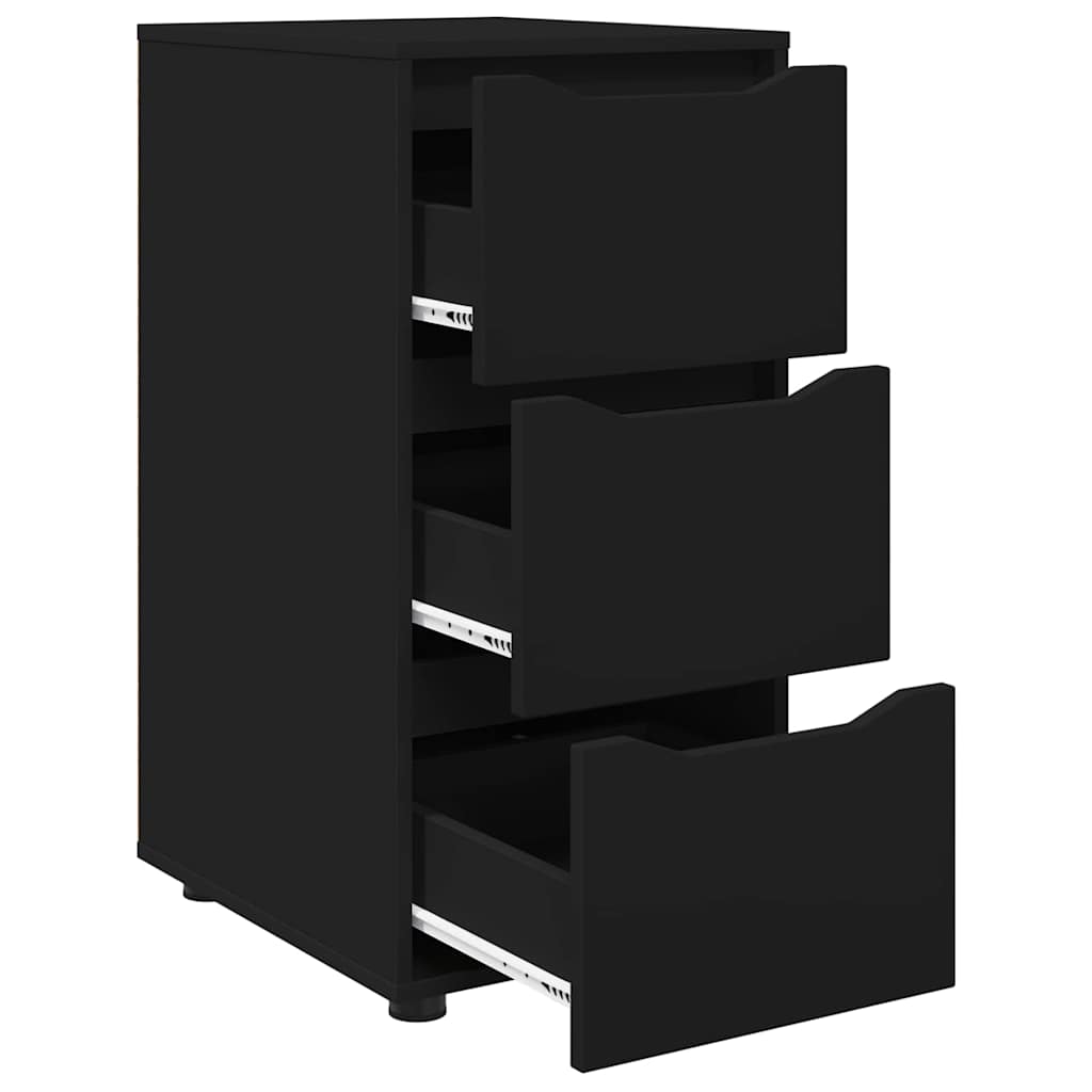 vidaXL Aufbewahrungsschrank Schwarz 40 x 48 x 81 cm Holzwerkstoff