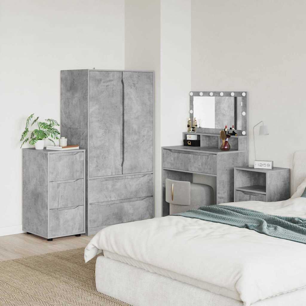 vidaXL Aufbewahrungsschrank Beton Grau 40 x 48 x 81 cm Holzwerkstoff