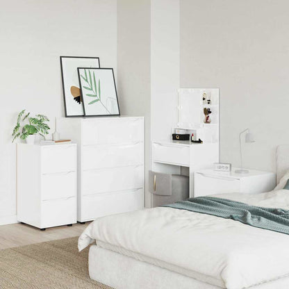 Aufbewahrungsschrank Hochglanz Weiß 40 x 48 x 81 cm